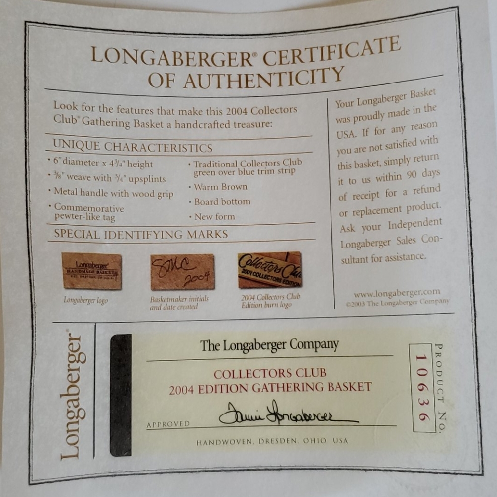 Longaberger basket - Picture 7 of 7